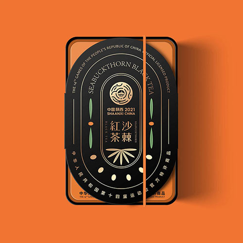 % 計數(shù)(標(biāo)題)% 2021全運會官方特許商品——沙棘紅茶包裝設(shè)計